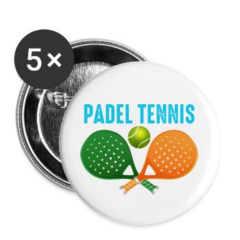 Padel Id Rather Be Playing Padel Tennis - Buttons large 2.2''/56 mm (5-pack) - white - Front