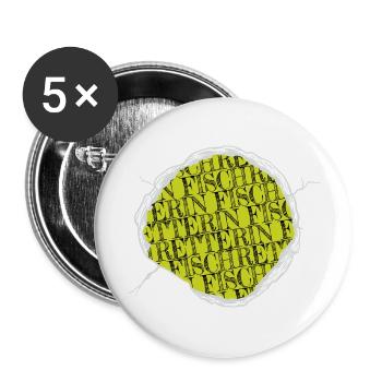 katze angeln zubehör gemüse fischerhaken angelrute - Buttons groß 56 mm (5er Pack) - Weiß - Vorne