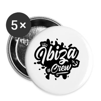 Ibiza Crew - Buttons large 2.2''/56 mm (5-pack) - white - Front