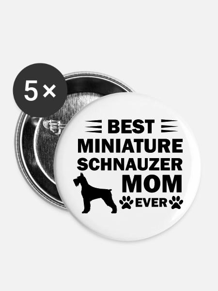 Dog Hund - Buttons groß 56 mm (5er Pack) - Weiß