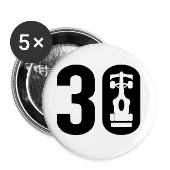 30 Formula Motorsport - Buttons large 2.2''/56 mm (5-pack) - white - Front