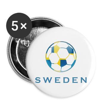 Fußball Soccer - Buttons large 2.2''/56 mm (5-pack) - white - Front