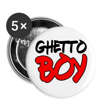 Ghetto Boy 2 - Buttons large 2.2''/56 mm (5-pack) - white - Front