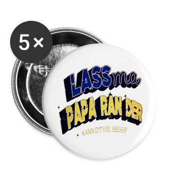 eine familie ein team lieben geschenkidee humor - Buttons groß 56 mm (5er Pack) - Weiß - Vorne