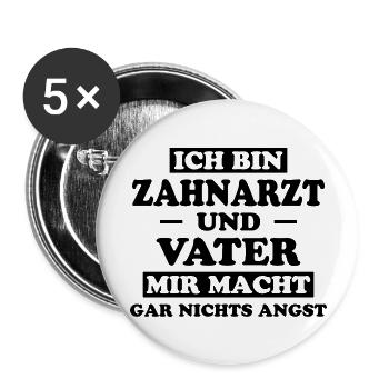 Zahnarzt Lustiger Spruch Job Zahnmedizin Geschenk - Buttons groß 56 mm (5er Pack) - Weiß - Vorne