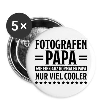Fotograf Lustiger Spruch Beruf Fotografen Geschenk - Buttons groß 56 mm (5er Pack) - Weiß - Vorne