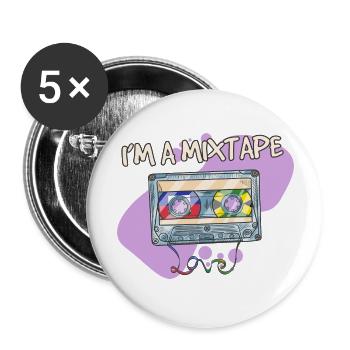 Haiti Haitianer Jamaika Kombination I Geschenk - Buttons groß 56 mm (5er Pack) - Weiß - Vorne