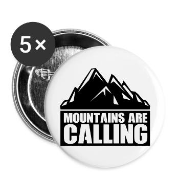 mountains - Buttons groß 56 mm (5er Pack) - Weiß - Vorne