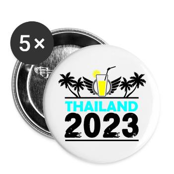 Thailand 2023 - Buttons large 2.2''/56 mm (5-pack) - white - Front