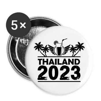 Thaïlande 2023 - Lot de 5 grands badges (56 mm) - blanc - Devant