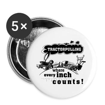 tp where every inch counts - Buttons large 2.2''/56 mm (5-pack) - white - Front