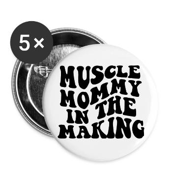 spreadshirtdesign 11 - Buttons groß 56 mm (5er Pack) - Weiß - Vorne