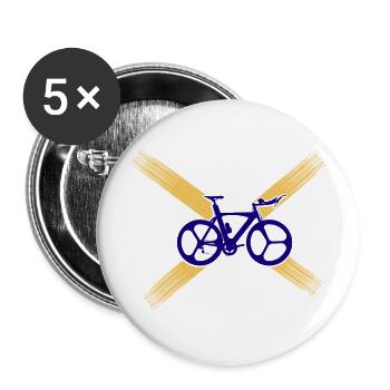 Crypto Bitcoin Trading - Lot de 5 grands badges (56 mm) - blanc - Devant
