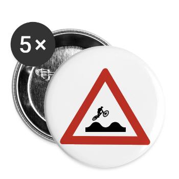 MTB - Jump the bump - Buttons groß 56 mm (5er Pack) - Weiß - Vorne