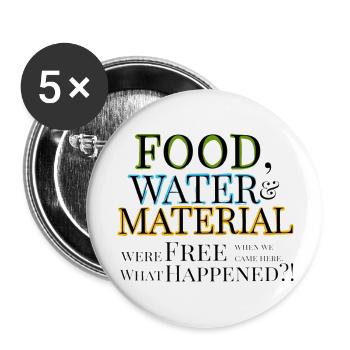 What happened? - Buttons groß 56 mm (5er Pack) - Weiß - Vorne