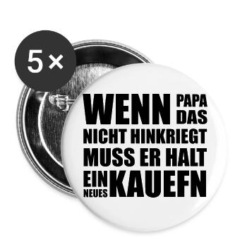Handwerker Handyman Handwerk Werkzeug Baustelle - Buttons groß 56 mm (5er Pack) - Weiß - Vorne