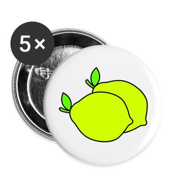 lemons - Buttons large 2.2''/56 mm (5-pack) - white - Front