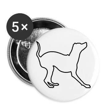 zwergpinscher konturen 1 - Buttons groß 56 mm (5er Pack) - Weiß - Vorne