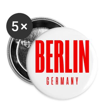 Berlin, Germany, English - Buttons large 2.2''/56 mm (5-pack) - white - Front