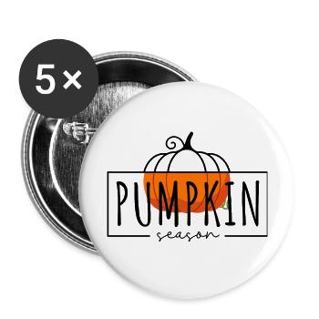 saison des citrouilles - Lot de 5 grands badges (56 mm) - blanc - Devant