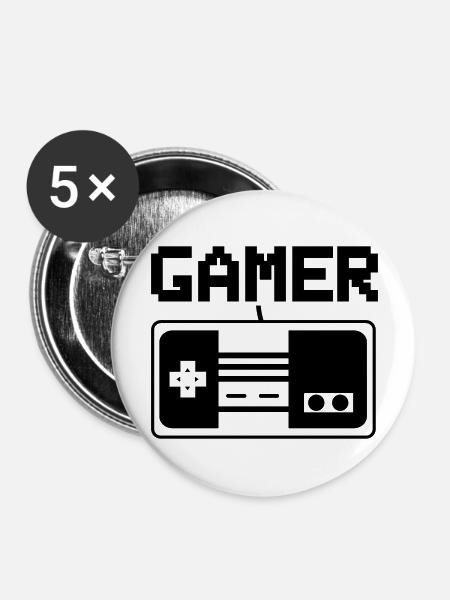gamer 2 - Buttons groß 56 mm (5er Pack) - Weiß