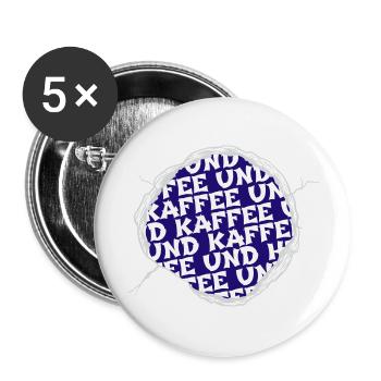 arbeitskollege windhund terrier frühstück boxer - Buttons groß 56 mm (5er Pack) - Weiß - Vorne