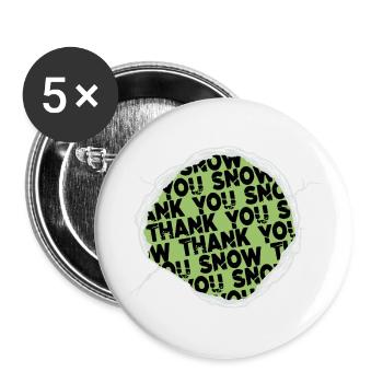 couples present idea computer birthday - Buttons large 2.2''/56 mm (5-pack) - white - Front