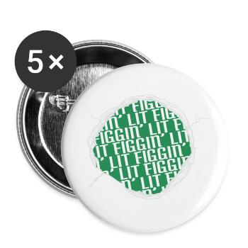 cute funny sayings gift christmas present - Buttons large 2.2''/56 mm (5-pack) - white - Front