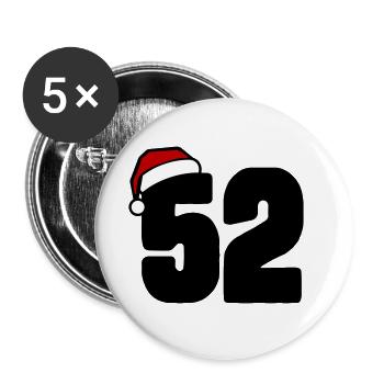 52 Numéro Noël - Lot de 5 grands badges (56 mm) - blanc - Devant