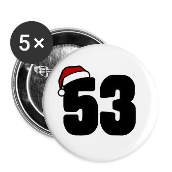 53 Numéro Noël - Lot de 5 grands badges (56 mm) - blanc - Devant