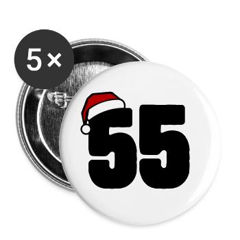 55 Number Christmas - Buttons large 2.2''/56 mm (5-pack) - white - Front