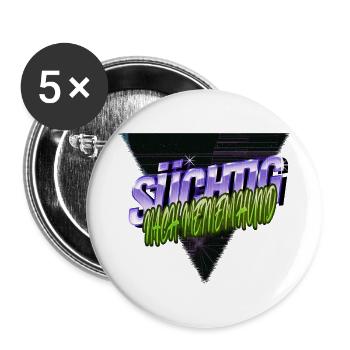 Cadeau Boxer Anniversaire Cadeau Déclaration - Lot de 5 grands badges (56 mm) - blanc - Devant