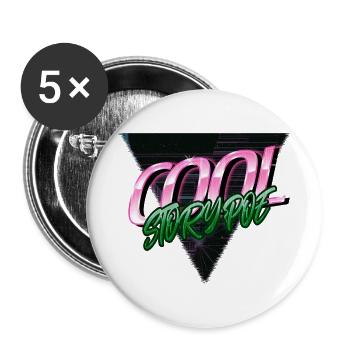 birthday present idea animal book fan book reader - Buttons large 2.2''/56 mm (5-pack) - white - Front