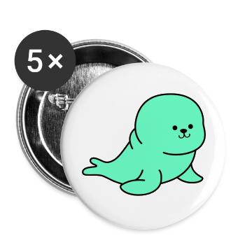 seal - Buttons large 2.2''/56 mm (5-pack) - white - Front