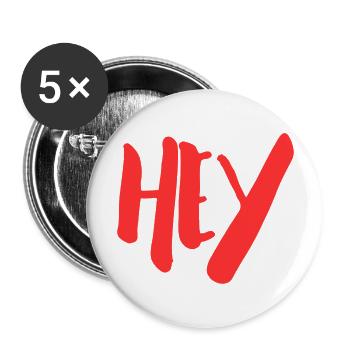 Hey - Buttons groß 56 mm (5er Pack) - Weiß - Vorne