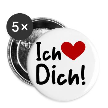 I Love You Saying - Buttons large 2.2''/56 mm (5-pack) - white - Front