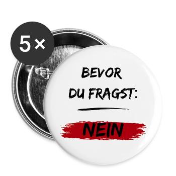 Before you ask: NO! - Buttons large 2.2''/56 mm (5-pack) - white - Front
