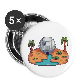 Galaktischer Kurzurlaub - Buttons groß 56 mm (5er Pack) - Weiß - Vorne