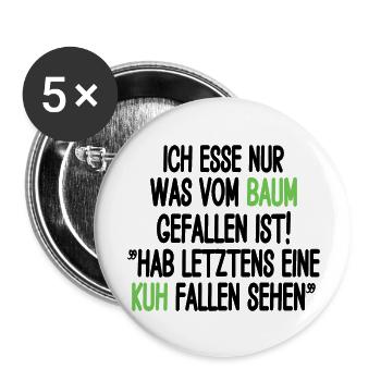 Amateur de viande Dire Carniste Fanatique De Viande - Lot de 5 grands badges (56 mm) - blanc - Devant