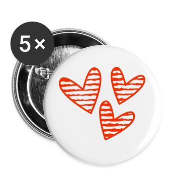 LIEBE. PAAR. ICH HABE GERADE GEHEIRATET. Junggesellinnenabschied. VALENTINSTAG. - Buttons groß 56 mm (5er Pack) - Weiß - Vorne