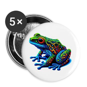 Frog - Buttons large 2.2''/56 mm (5-pack) - white - Front