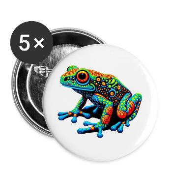 Frog - Buttons large 2.2''/56 mm (5-pack) - white - Front