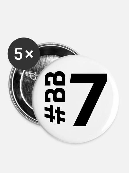 BB7-KARTON - Buttons groß 56 mm (5er Pack) - Weiß