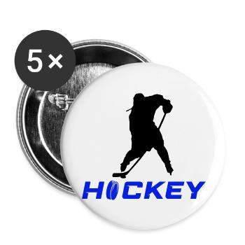 Hockey Players - Buttons large 2.2''/56 mm (5-pack) - white - Front