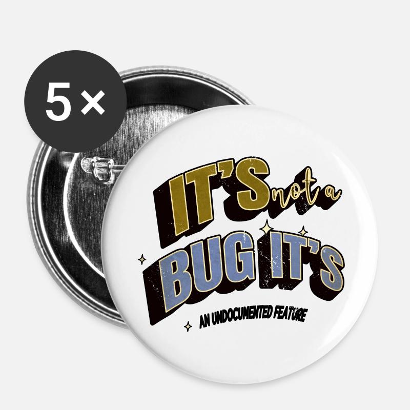 programming coding funny quote quote data science - Buttons large 2.2''/56 mm (5-pack) - white