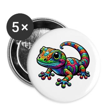 Gecko - Buttons large 2.2''/56 mm (5-pack) - white - Front
