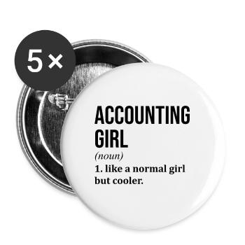 Accountant - Buttons large 2.2''/56 mm (5-pack) - white - Front