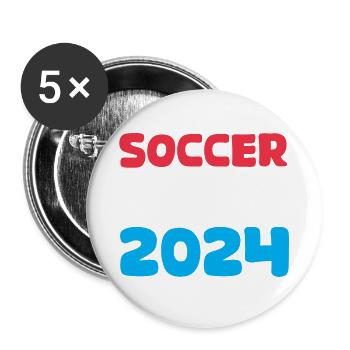 Icône d’icône de fan de football de l’équipe de football des Pays-Bas 2024 - Lot de 5 grands badges (56 mm) - blanc - Devant