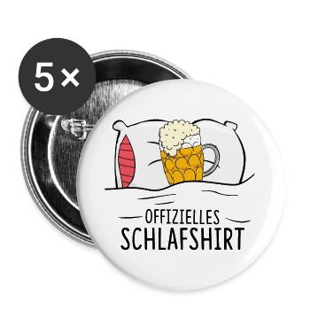 Official beer sleep shirt - Buttons large 2.2''/56 mm (5-pack) - white - Front