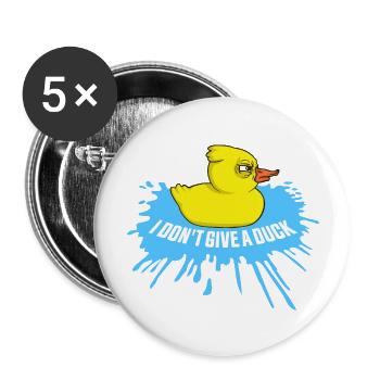 Drôle Je ne donne pas un canard Rubber Ducks Sarcasme - Lot de 5 grands badges (56 mm) - blanc - Devant